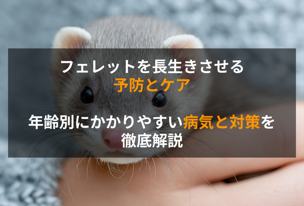 フェレットを長生きさせる予防とケア｜年齢別にかかりやすい病気と対策を徹底解説